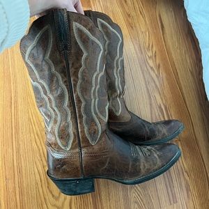 Leather cowboy boots